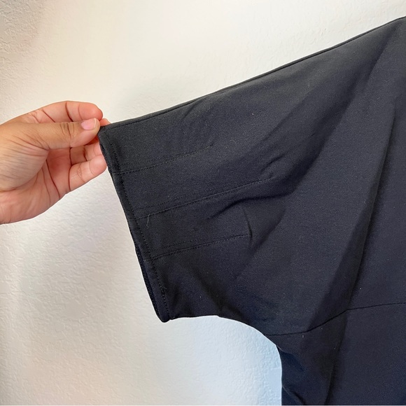 Who What Wear Black Boxy Short Sleeve Top Size Medium - Picture 3 of 7